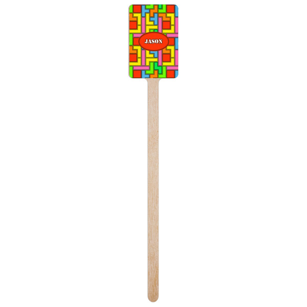 Tetromino Wooden 6.25" Stir Stick - Rectangular - Single Stick