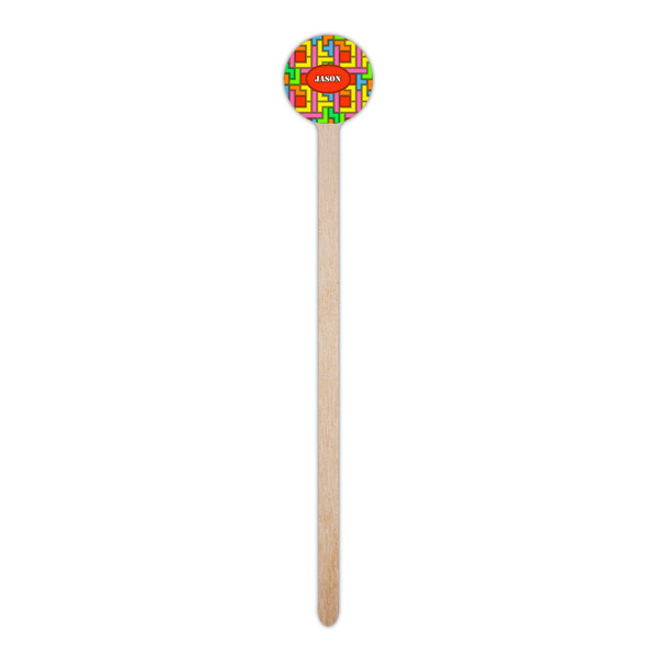 Tetromino Wooden 6" Stir Stick - Round - Single Stick