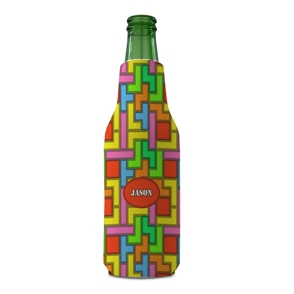 Tetromino Zipper Bottle Cooler - FRONT (bottle)