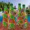 Tetromino Zipper Bottle Cooler - Set of 4 - LIFESTYLE
