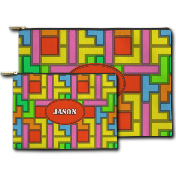 Tetromino Zippered Pouches - Size Comparison