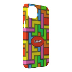 Tetromino iPhone Case - Plastic - iPhone 14 Plus (Personalized)