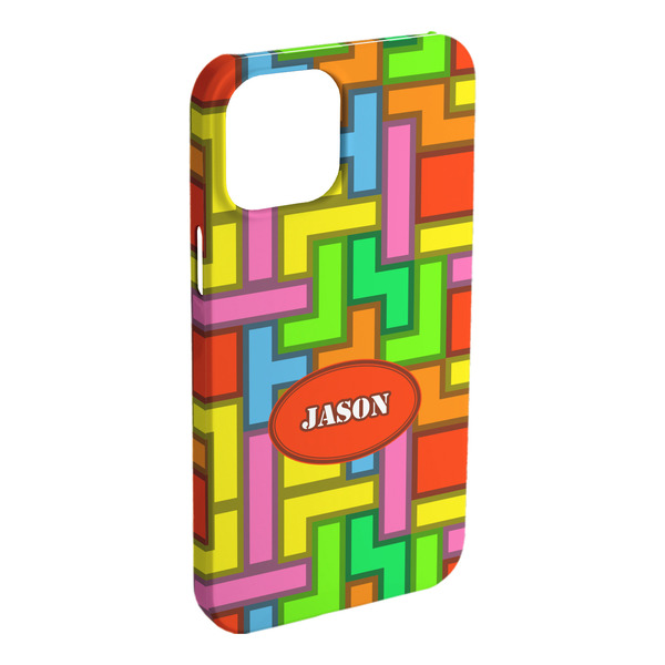 Custom Tetromino iPhone Case - Plastic (Personalized)