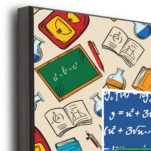 Math Lesson 11x14 Wood Print - Closeup