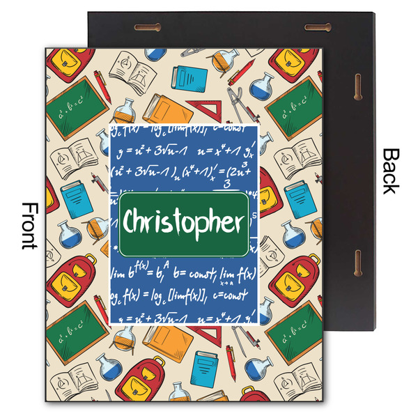 Math Lesson 11x14 Wood Print - Front & Back View