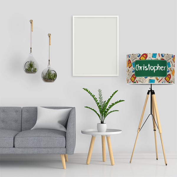 Math Lesson 12" Drum Lampshade - LIFESTYLE