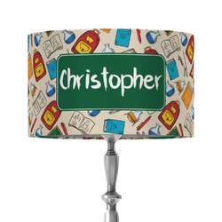 Math Lesson 12" Drum Lamp Shade - Fabric (Personalized)
