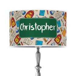 Math Lesson 12" Drum Lamp Shade - Poly-film (Personalized)