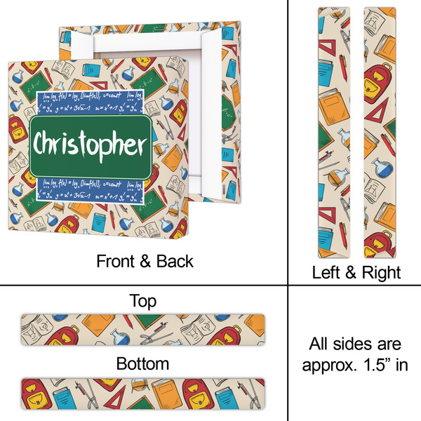 Math Lesson 12x12 - Canvas Print - Approval