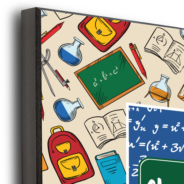 Math Lesson 12x12 Wood Print - Closeup