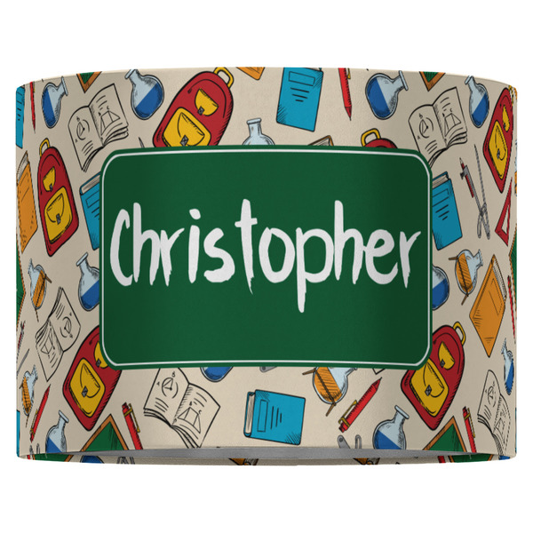 Math Lesson 16" Drum Lampshade - FRONT (Fabric)