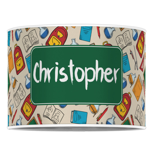 Math Lesson 16" Drum Lampshade - FRONT (Poly Film)