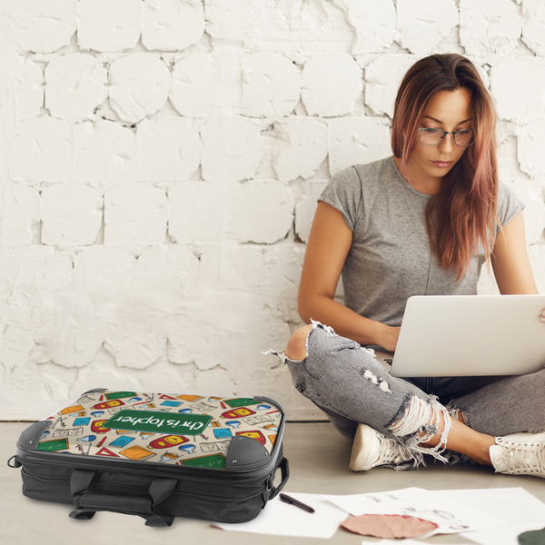 Math Lesson 18" Laptop Briefcase - LIFESTYLE
