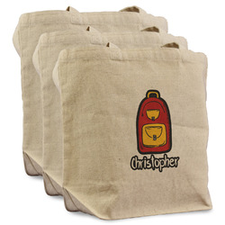 Math Lesson Reusable Cotton Grocery Bags - Set of 3 (Personalized)