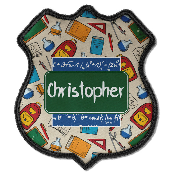 Custom Math Lesson Iron On Shield Patch C w/ Name or Text