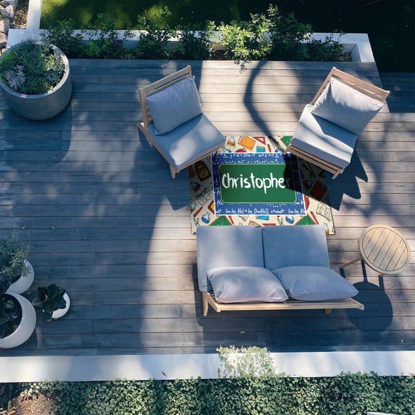 Math Lesson 4'x6' Patio Rug - In context