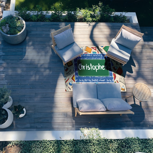 Math Lesson 5'x7' Patio Rug - In context