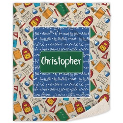 Math Lesson Sherpa Throw Blanket (Personalized)