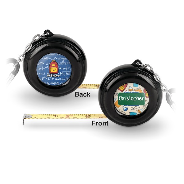Math Lesson 6-Ft Pocket Tape Measure with Carabiner Hook - Front and Back