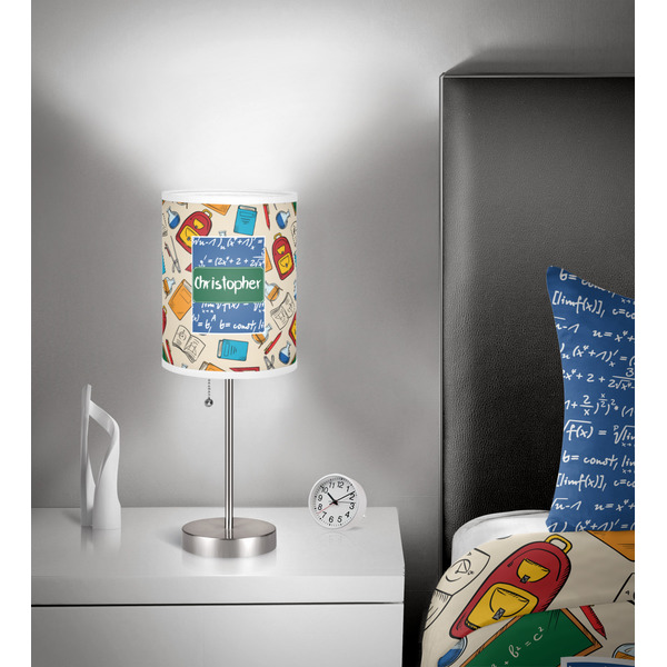 Math Lesson 7 inch drum lamp shade - in room