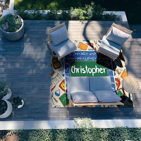 Math Lesson 8'x10' Patio Rug - In context