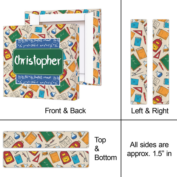 Math Lesson 8x8 - Canvas Print - Approval