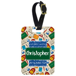 Math Lesson Metal Luggage Tag w/ Name or Text