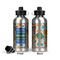 Math Lesson Aluminum Water Bottle - Front and Back