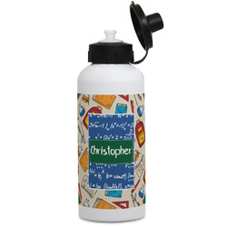 Math Lesson Water Bottles - Aluminum - 20 oz - White (Personalized)