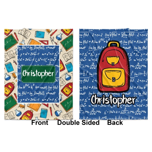 Math Lesson Baby Blanket (Double Sided - Printed Front and Back)