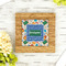 Math Lesson Bamboo Trivet with 6" Tile - LIFESTYLE
