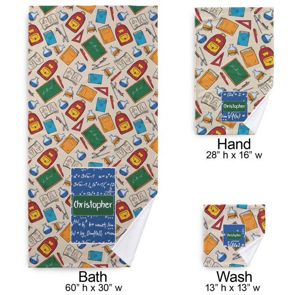 Math Lesson Bath Towel Sets - 3-piece - Approval