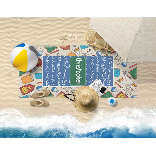 Math Lesson Beach Towel Lifestyle