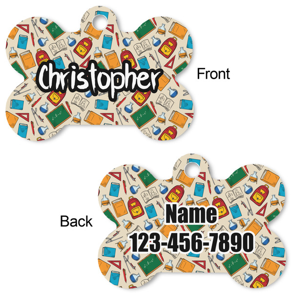 Math Lesson Bone Shaped Dog ID Tag - Large - Approval