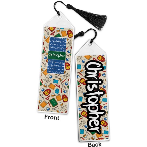 Math Lesson Bookmark with tassel - Front and Back