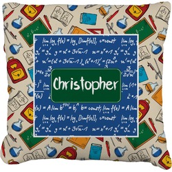 Math Lesson Faux-Linen Throw Pillow 16" (Personalized)