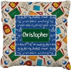 Math Lesson Faux-Linen Throw Pillow 26" (Personalized)