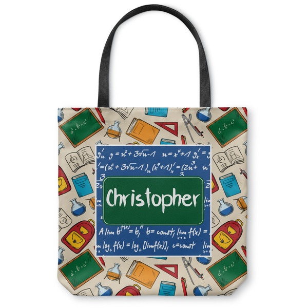 Custom Math Lesson Canvas Tote Bag - Large - 18"x18" (Personalized)