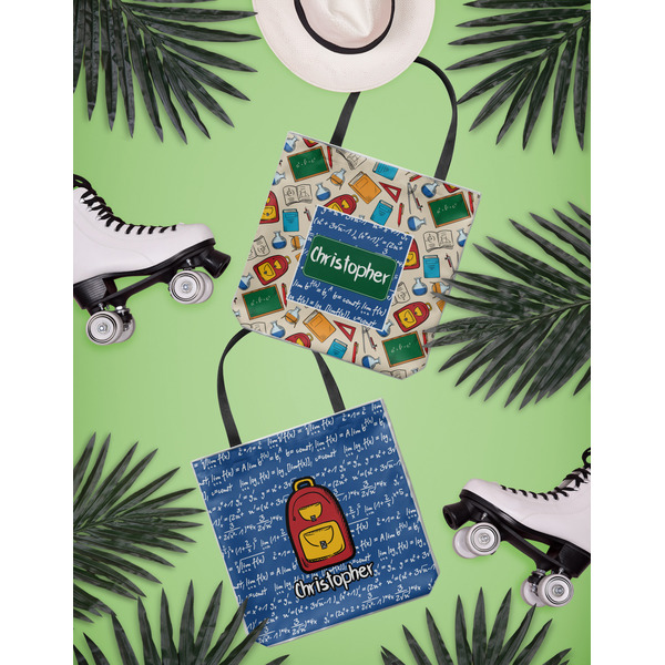 Math Lesson Canvas Tote Lifestyle Front and Back- 13x13