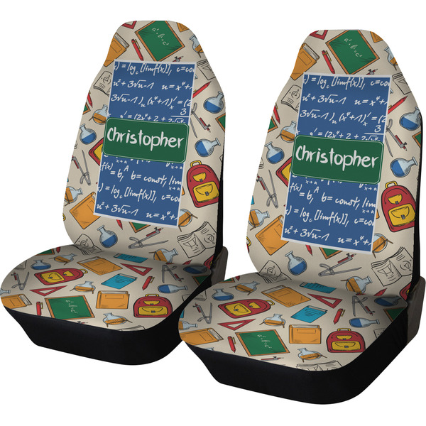 Custom Math Lesson Car Seat Covers (Set of Two) (Personalized)