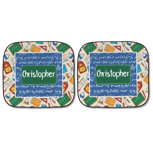 Math Lesson Car Sun Shades - FRONT