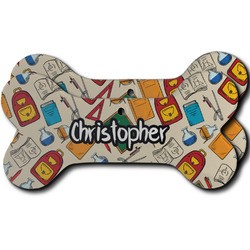 Math Lesson Ceramic Dog Ornament - Front & Back w/ Name or Text