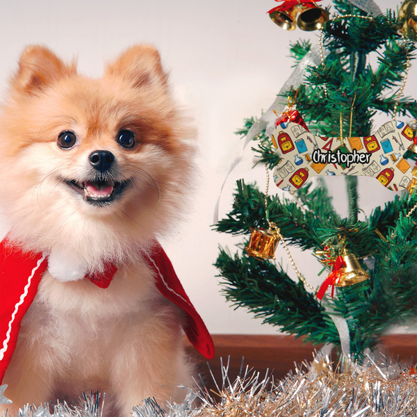 Math Lesson Ceramic Flat Ornament - Bone (LIFESTYLE)