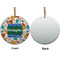 Math Lesson Ceramic Flat Ornament - Circle Front & Back (APPROVAL)