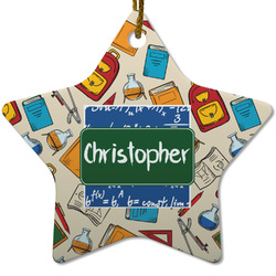 Math Lesson Star Ceramic Ornament w/ Name or Text