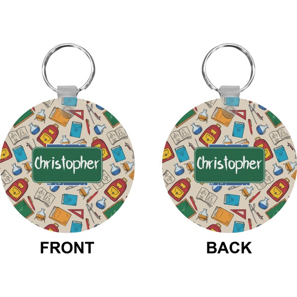 Math Lesson Circle Keychain (Front + Back)