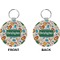 Math Lesson Circle Keychain (Front + Back)