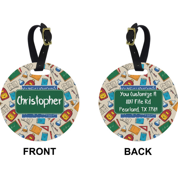 Math Lesson Circle Luggage Tag (Front + Back)