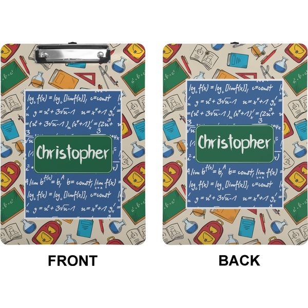 Math Lesson Clipboard (Letter) (Front + Back)