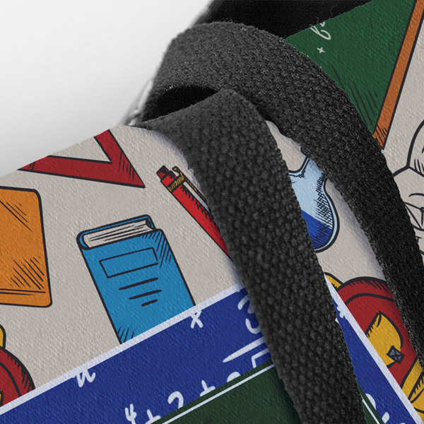 Math Lesson Closeup of Tote w/Black Handles